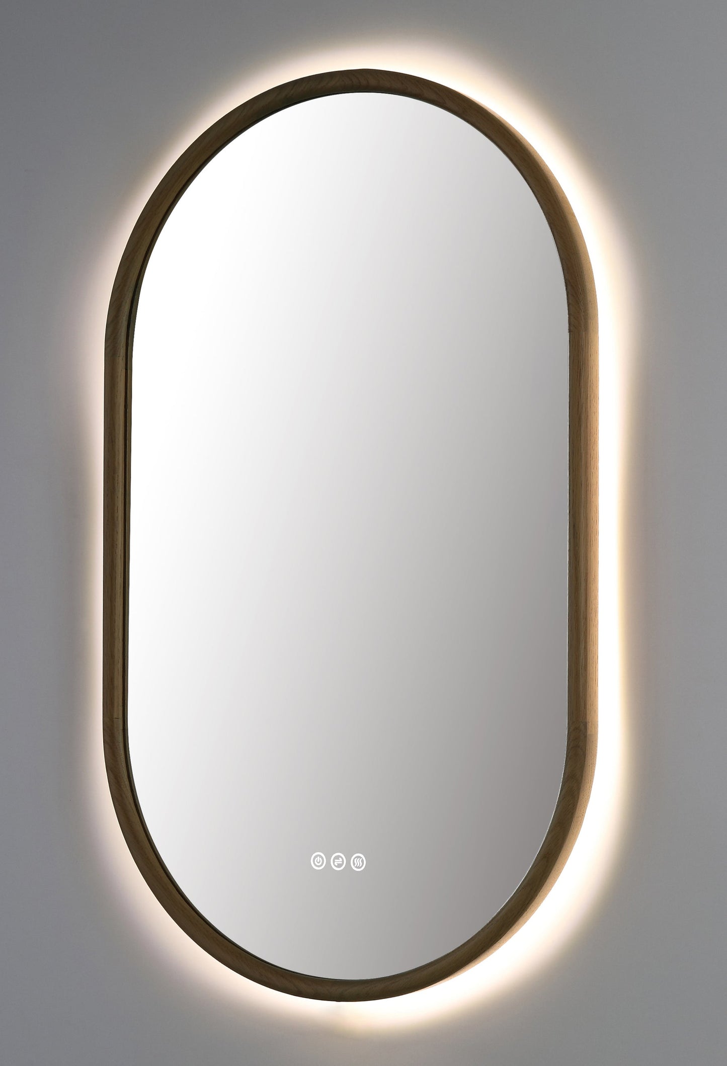 Mirror ZEN 24-inch Pecan Oak (with LED Lighting)