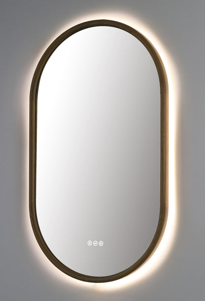 Mirror ZEN 24-inch Pecan Oak (with LED Lighting)
