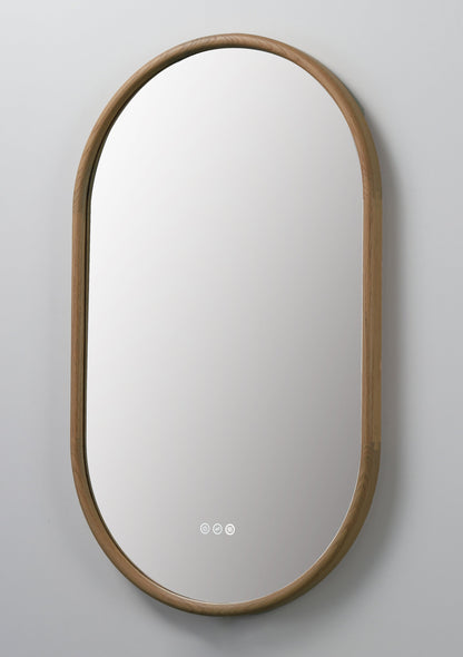 Mirror ZEN 24-inch Pecan Oak (with LED Lighting)