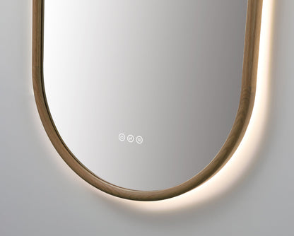 Mirror ZEN 24-inch Pecan Oak (with LED Lighting)