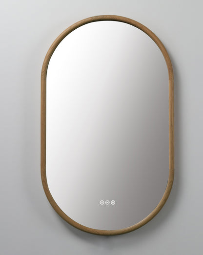 Mirror ZEN 24-inch Pecan Oak (with LED Lighting)