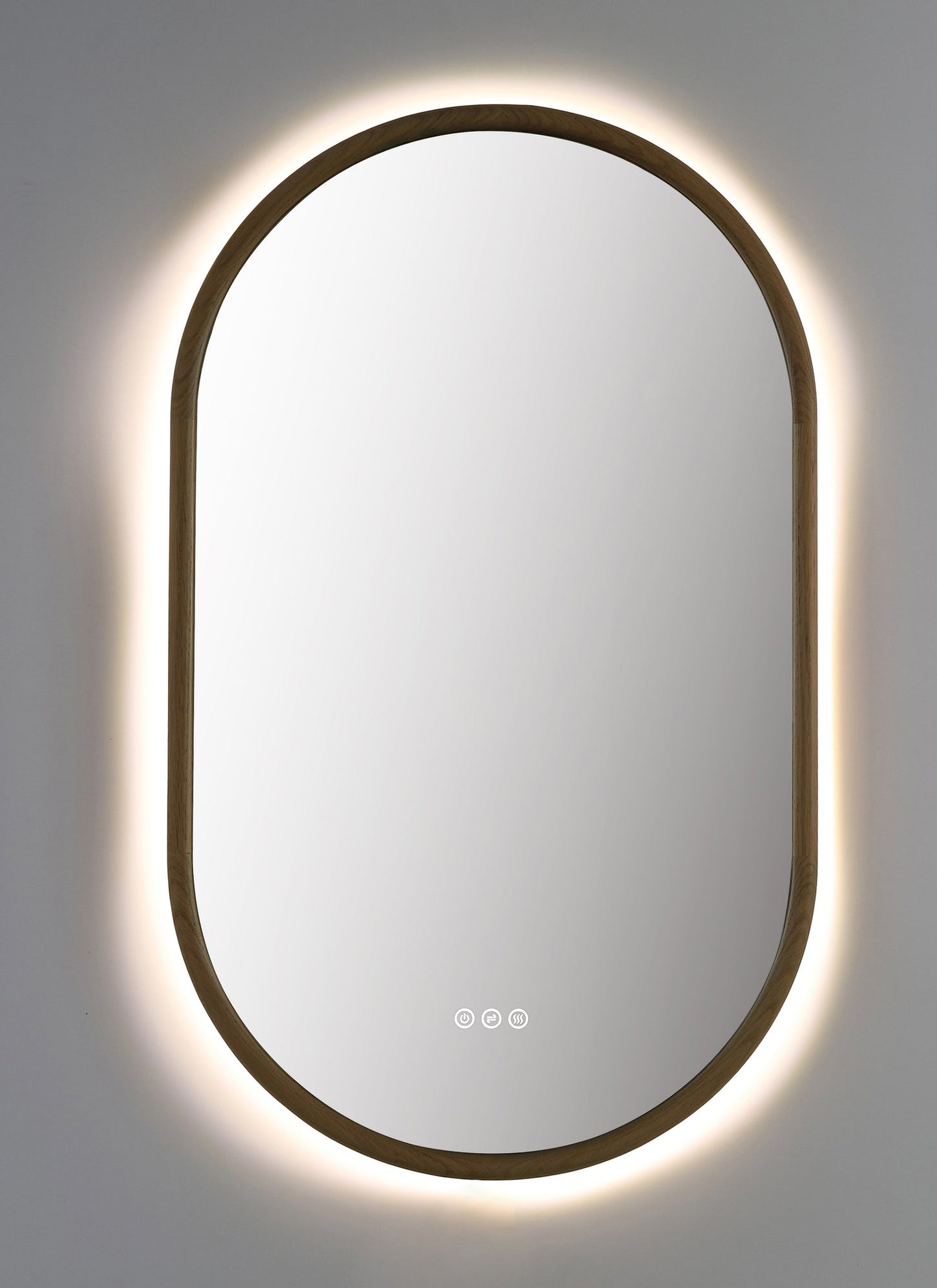 Mirror ZEN 24-inch Pecan Oak (with LED Lighting)