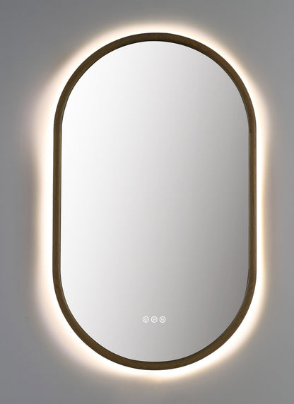 Mirror ZEN 24-inch Pecan Oak (with LED Lighting)
