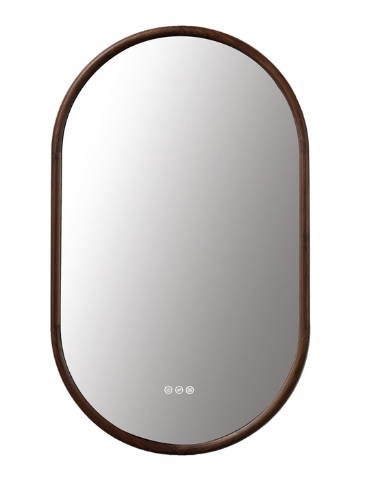 Mirror ZEN 24-inch Walnut (with LED Lighting)