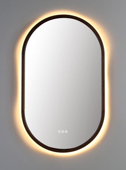 Mirror ZEN 24-inch Walnut (with LED Lighting)
