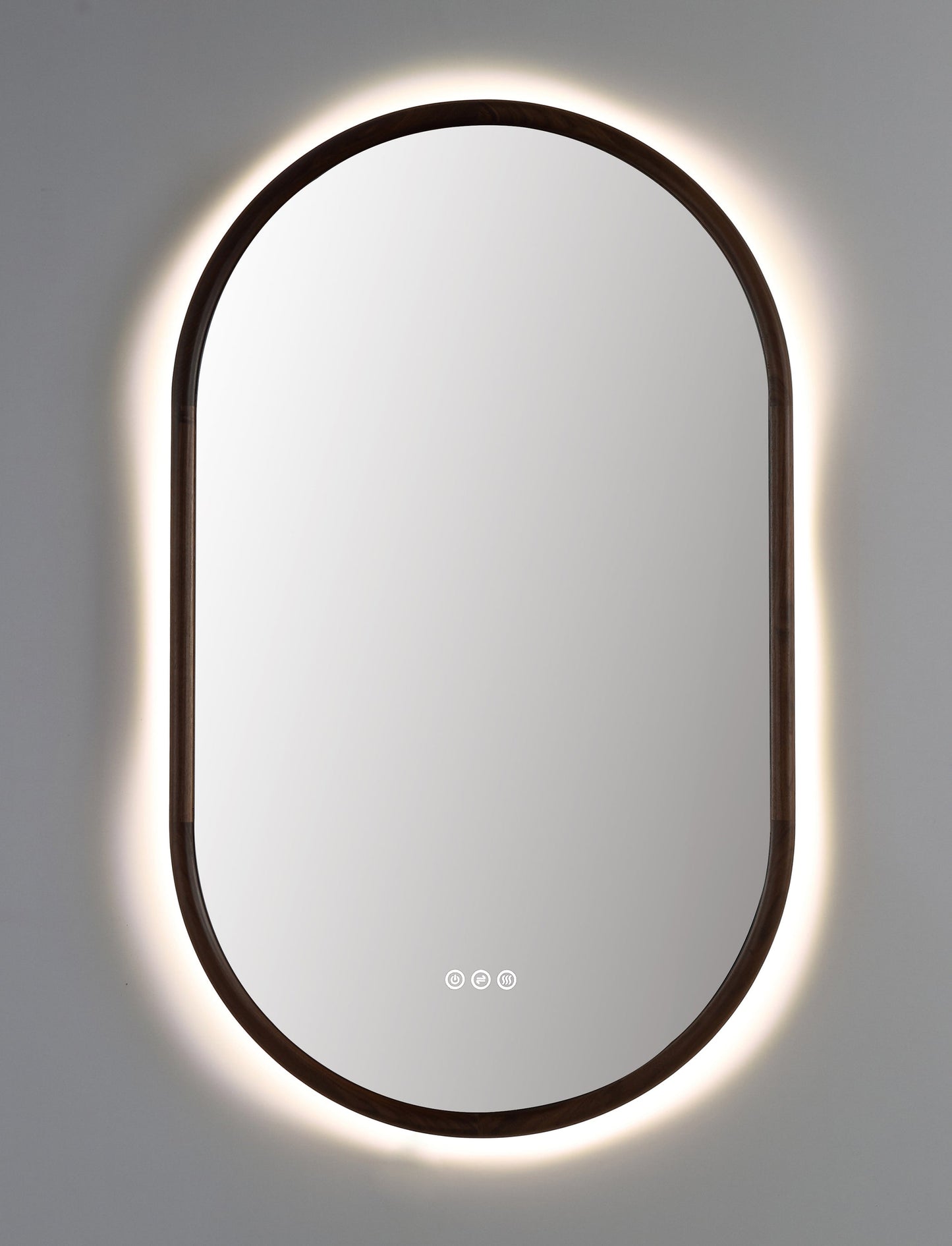 Mirror ZEN 24-inch Walnut (with LED Lighting)