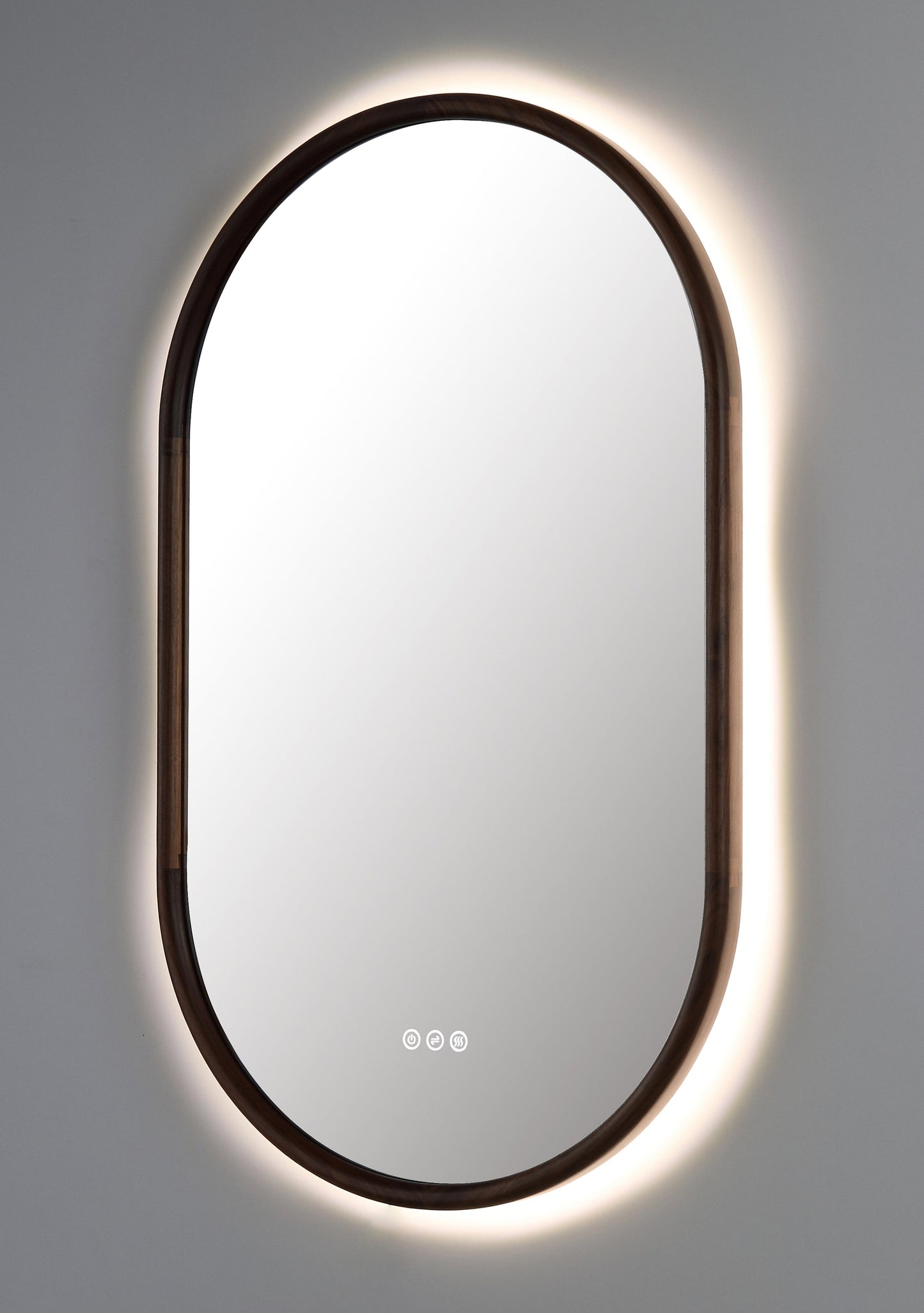 Mirror ZEN 24-inch Walnut (with LED Lighting)