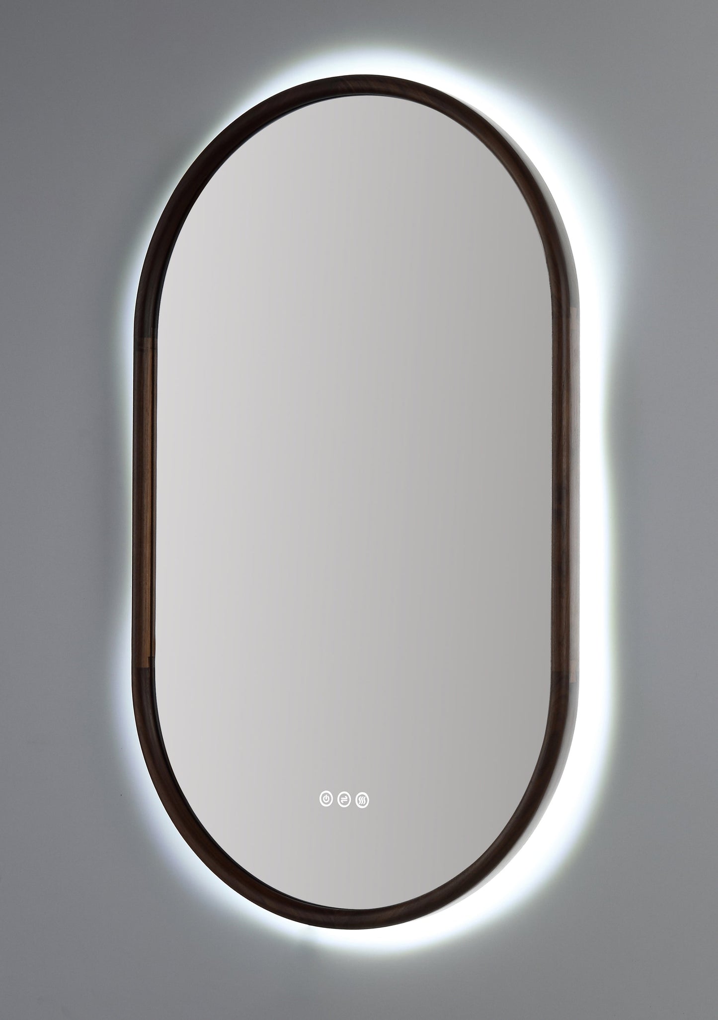Mirror ZEN 24-inch Walnut (with LED Lighting)