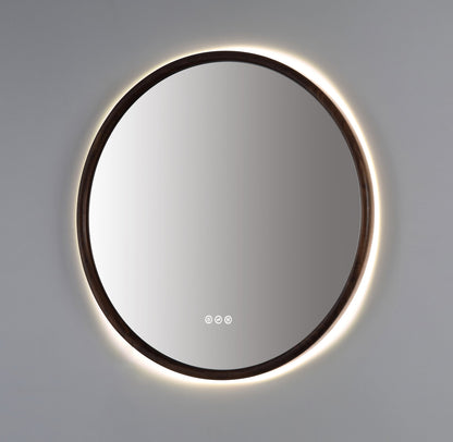 Mirror ZEN 30-inch Walnut (with LED Lighting)