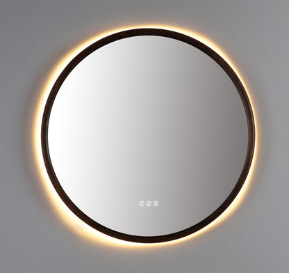 Mirror ZEN 36-inch Walnut (with LED Lighting)