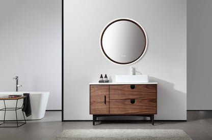 Mirror ZEN 36-inch Walnut (with LED Lighting)