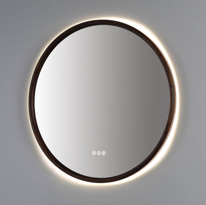 Mirror ZEN 36-inch Walnut (with LED Lighting)