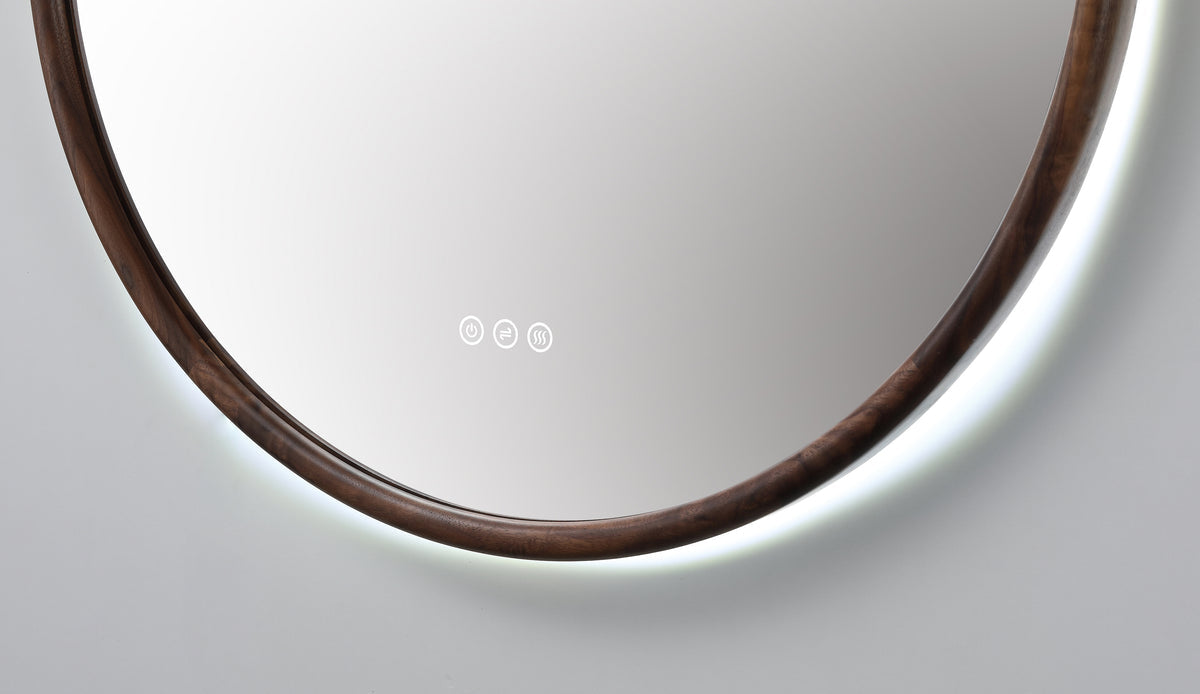 Mirror ZEN 36-inch Walnut (with LED Lighting)