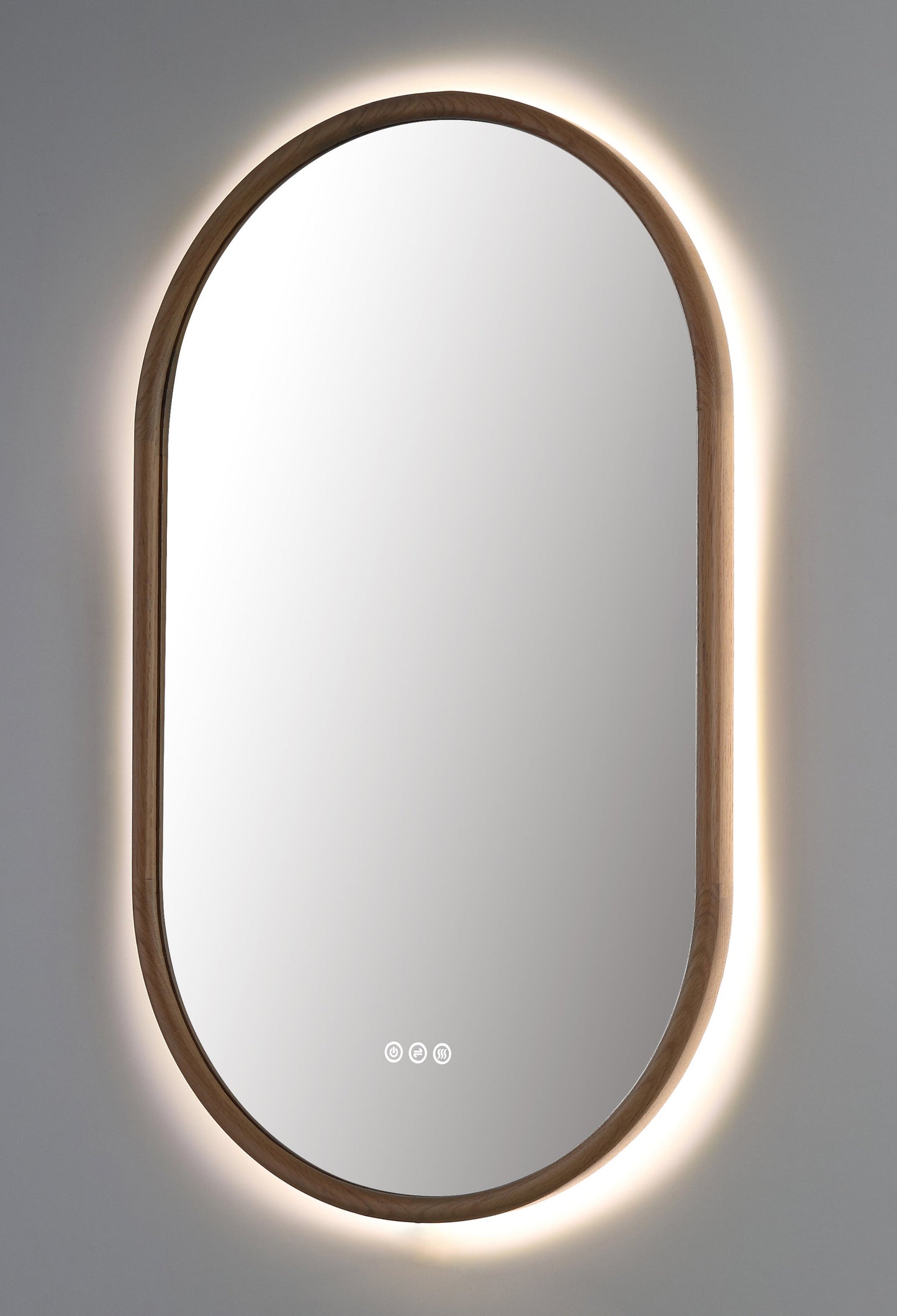 Mirror ZEN 24-inch Whitewash Oak (with LED Lighting)