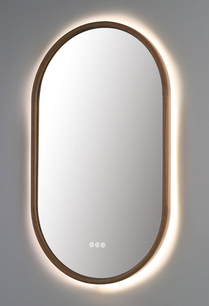 Mirror ZEN 24-inch Whitewash Oak (with LED Lighting)