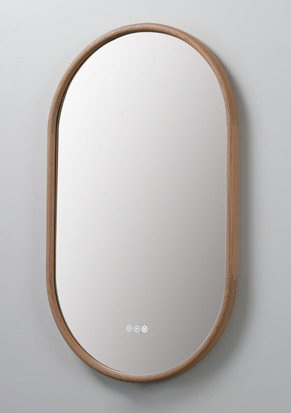 Mirror ZEN 24-inch Whitewash Oak (with LED Lighting)