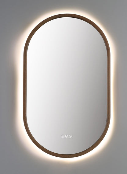 Mirror ZEN 24-inch Whitewash Oak (with LED Lighting)