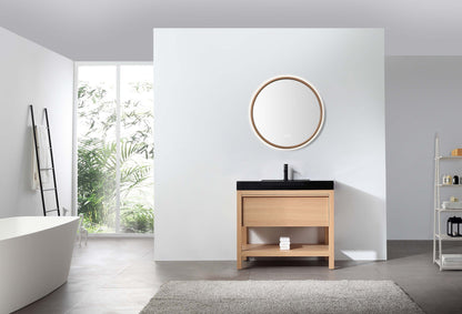 Mirror ZEN 30-inch Whitewash Oak (with LED Lighting)