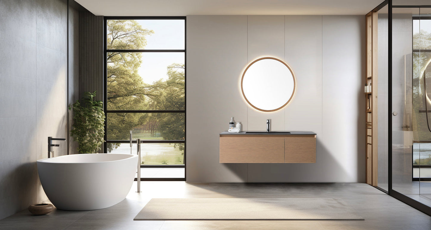 Mirror ZEN 36-inch Whitewash Oak (with LED Lighting)