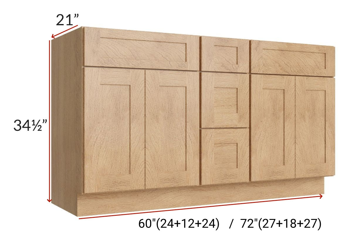 72 Inch Bathroom Vanity, Double Sink Vanity, White Shaker Cabinet, Solid Wood Bathroom Furniture, Drawers Vanity, Bathroom Storage, Utility