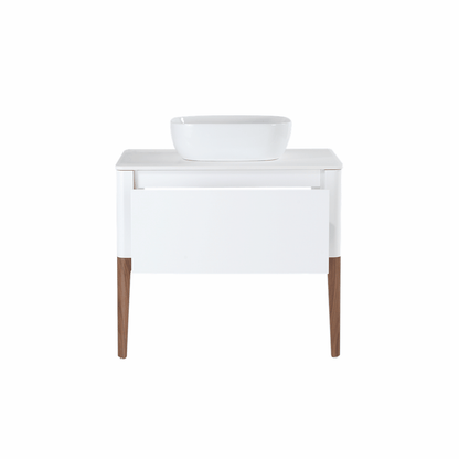 SEBASTIAN 36” GLOSS WHITE DUAL MOUNT MODERN BATHROOM VANITY
