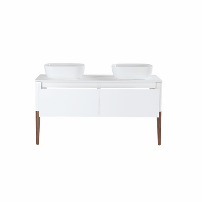 SEBASTIAN 60” RED AMBER DUAL MOUNT MODERN BATHROOM VANITY
