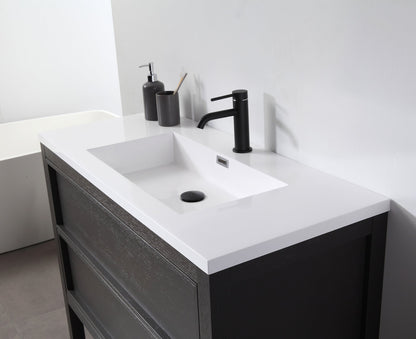 ANNECY 36” CHARCOAL OAK FREESTANDING MODERN BATHROOM VANITY