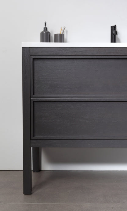ANNECY 48” CHARCOAL OAK FREESTANDING MODERN BATHROOM VANITY
