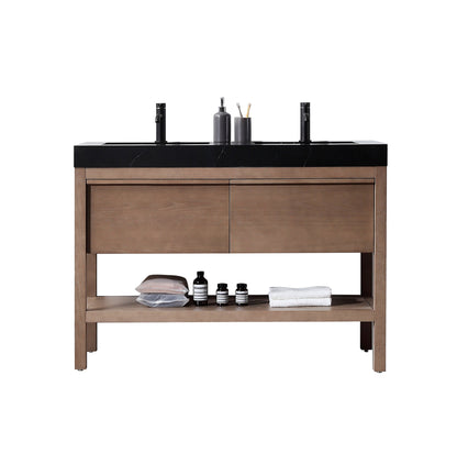 BIBURY 48” CHESTNUT OAK FREESTANDING MODERN BATHROOM VANITY