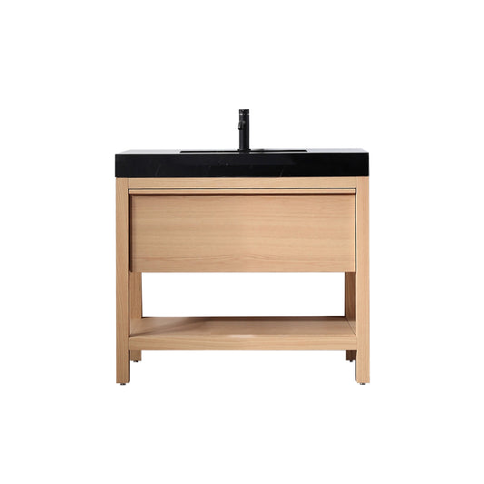 BIBURY 36” WHITEWASH OAK FREESTANDING MODERN BATHROOM VANITY