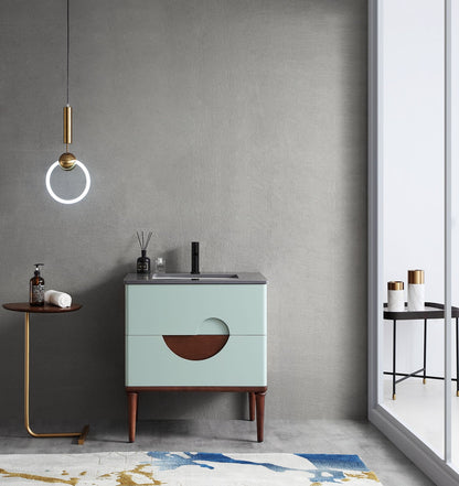 BURANO 30” ALOE GREEN FREESTANDING MODERN BATHROOM VANITY