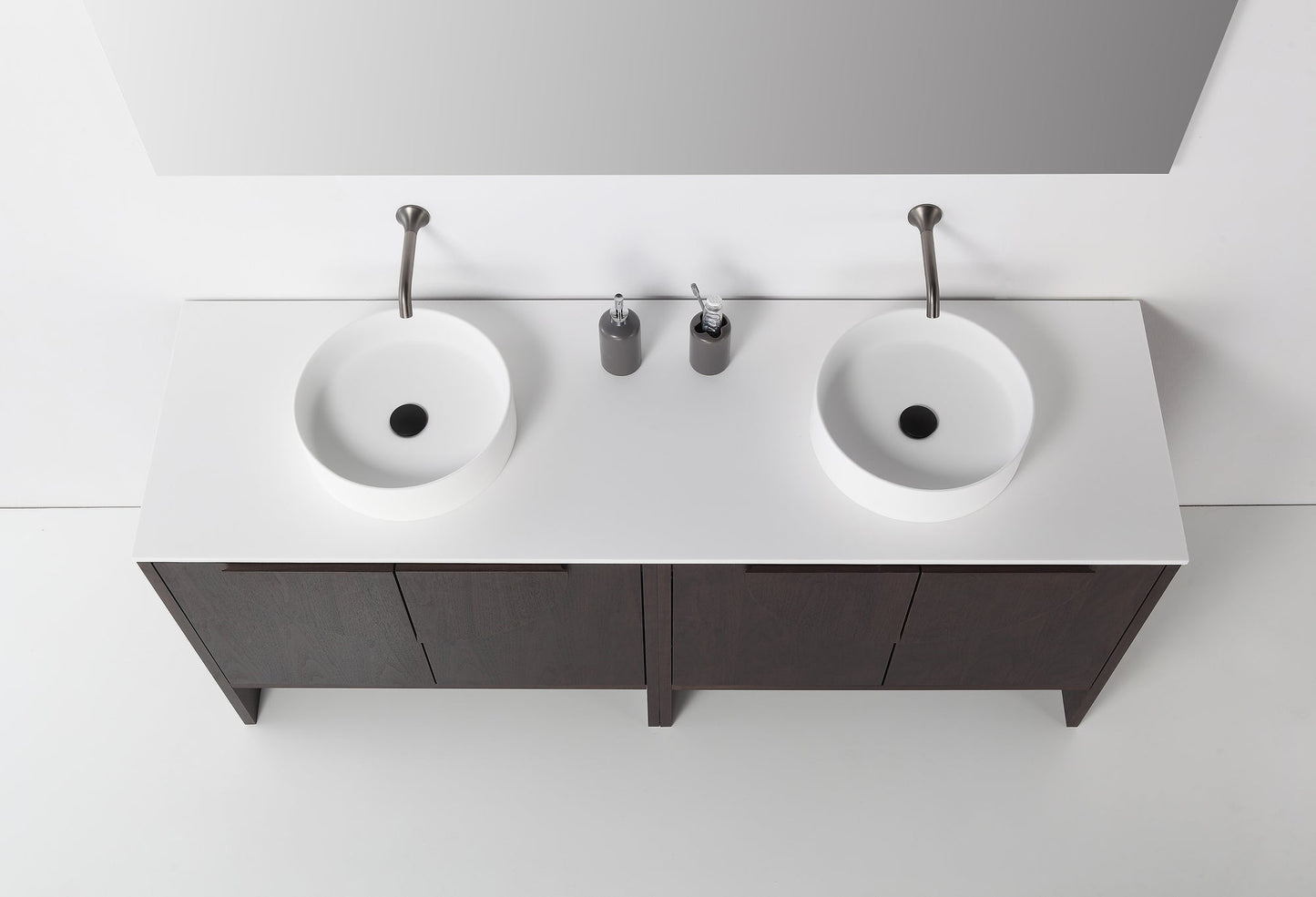CELLE 72” DARK WALNUT FREESTANDING MODERN BATHROOM VANITY