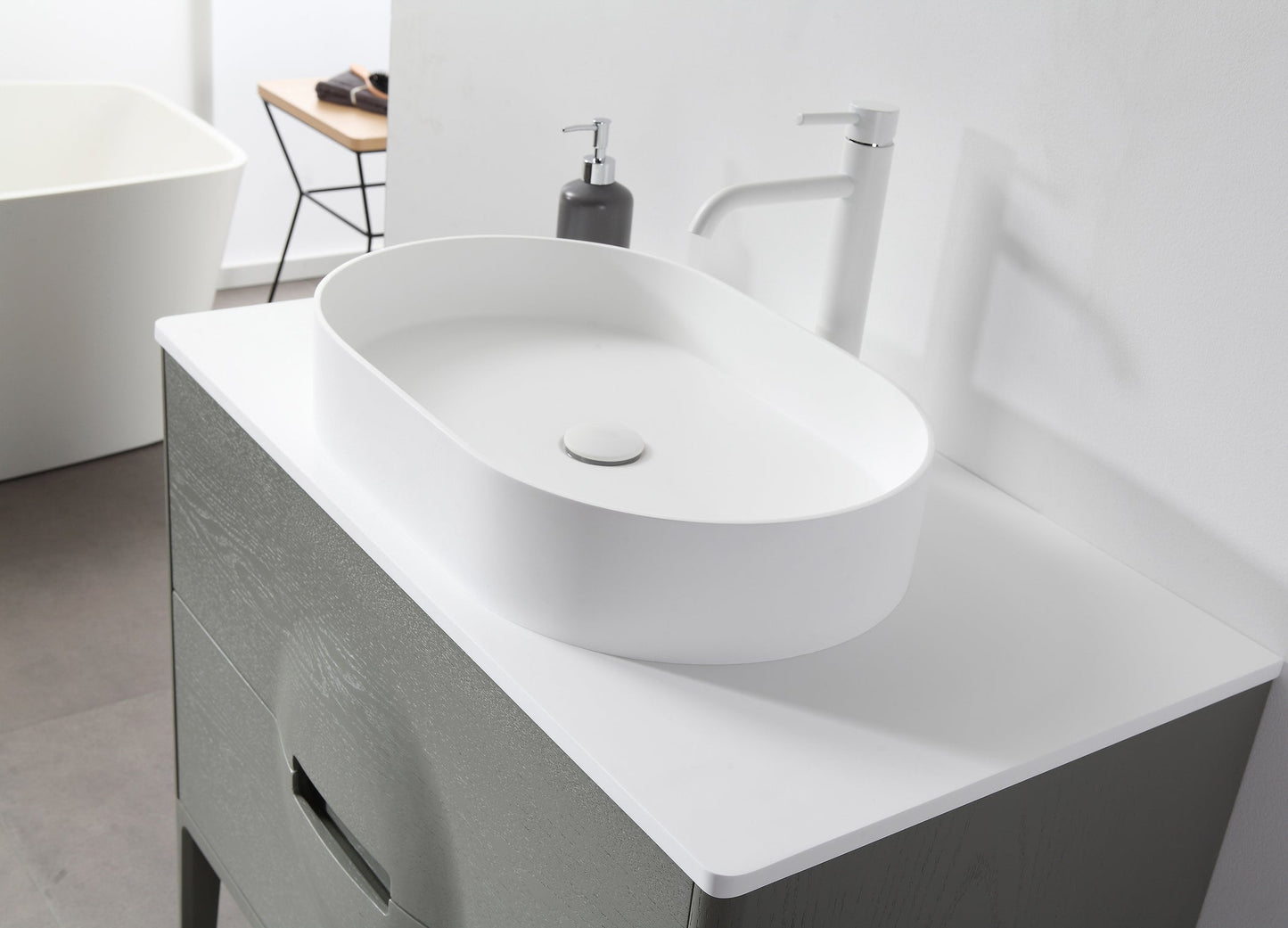 COLMAR 36” OLIVE GREEN FREESTANDING MODERN BATHROOM VANITY