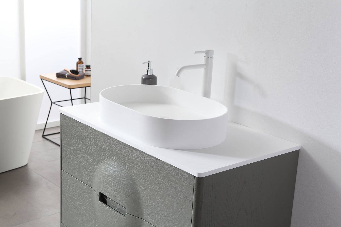 COLMAR 36” OLIVE GREEN FREESTANDING MODERN BATHROOM VANITY