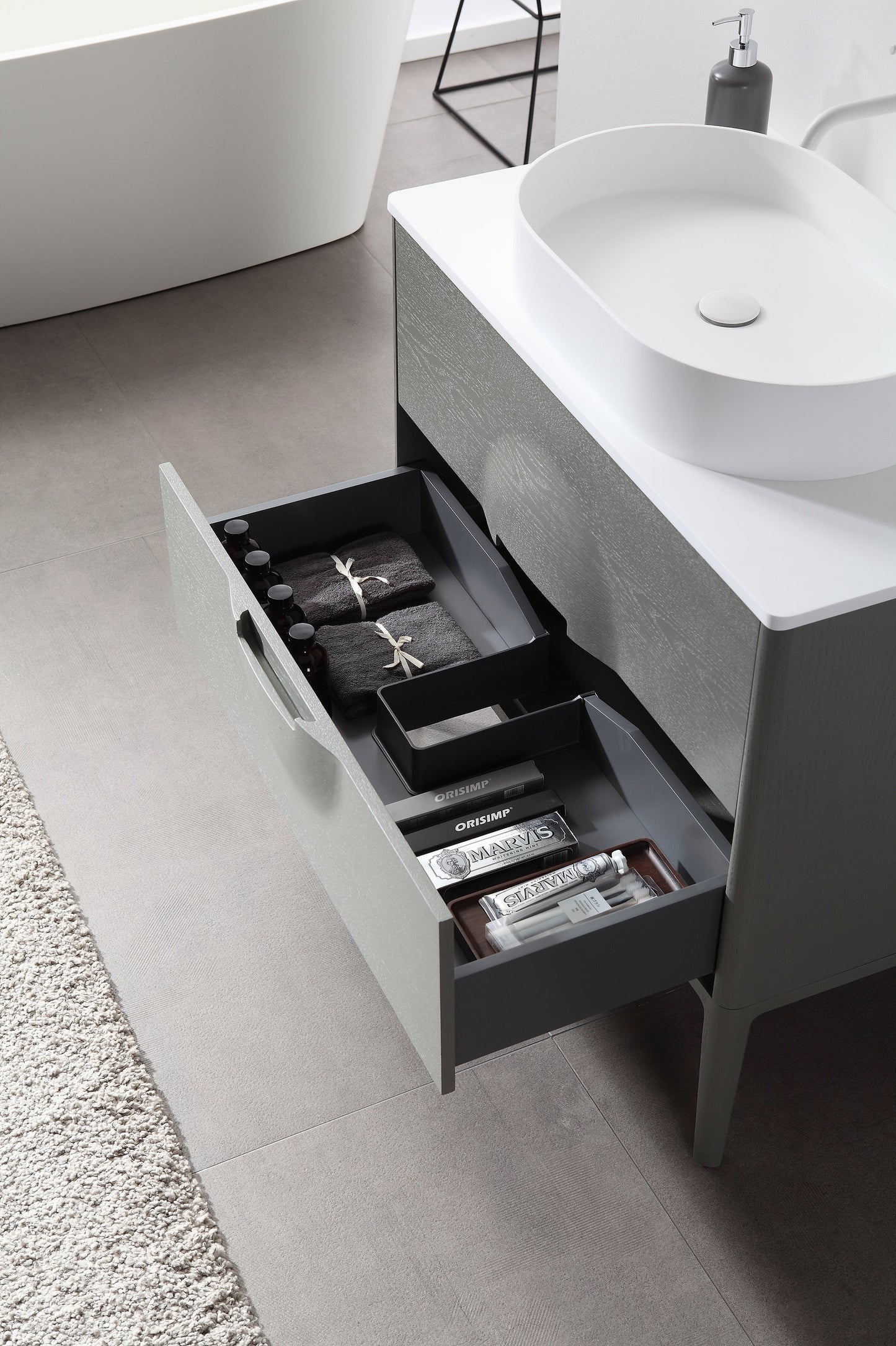 COLMAR 36” OLIVE GREEN FREESTANDING MODERN BATHROOM VANITY