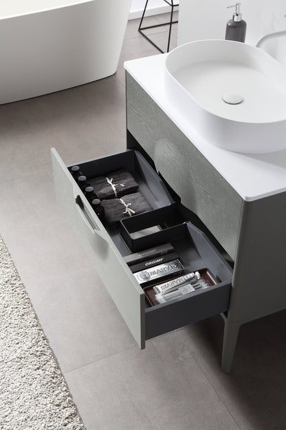 COLMAR 36” OLIVE GREEN FREESTANDING MODERN BATHROOM VANITY