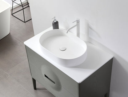 COLMAR 36” OLIVE GREEN FREESTANDING MODERN BATHROOM VANITY