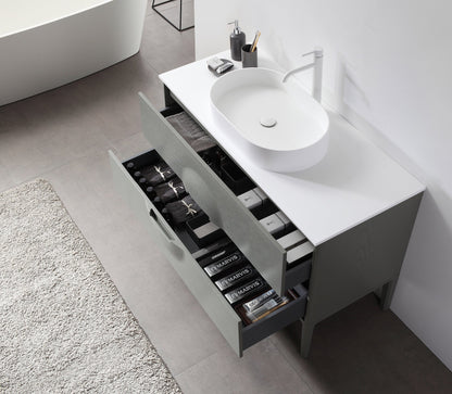 COLMAR 48” OLIVE GREEN FREESTANDING MODERN BATHROOM VANITY