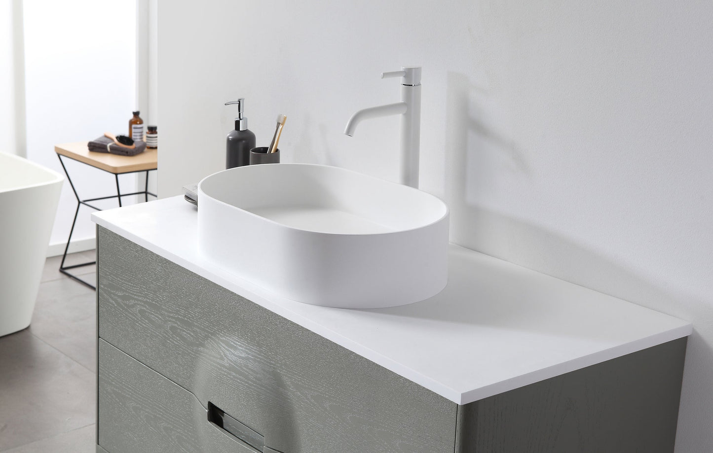 COLMAR 48” OLIVE GREEN FREESTANDING MODERN BATHROOM VANITY