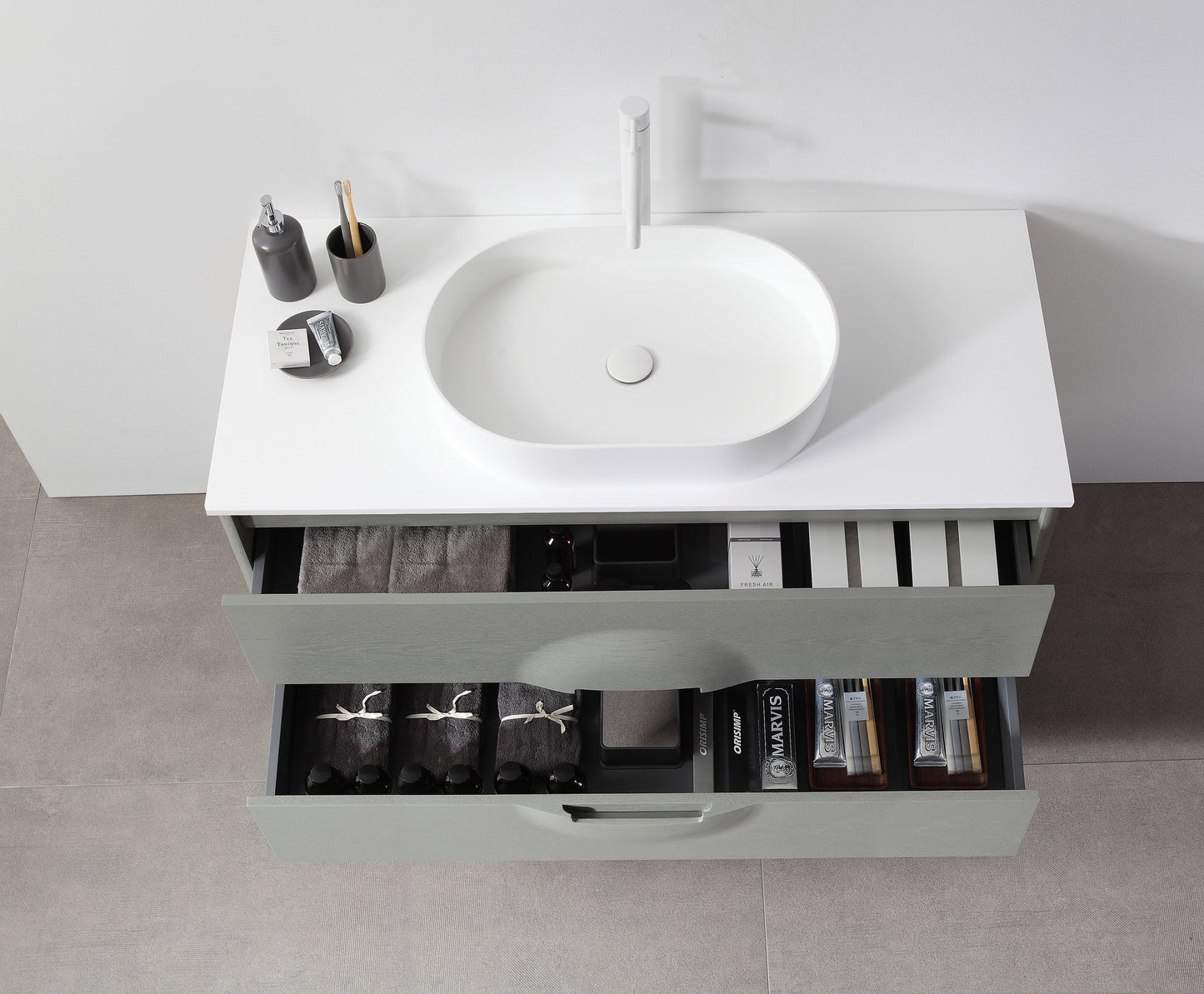 COLMAR 48” OLIVE GREEN FREESTANDING MODERN BATHROOM VANITY