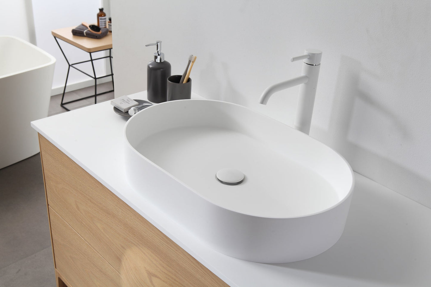 COLMAR 48” WHITEWASH OAK FREESTANDING MODERN BATHROOM VANITY