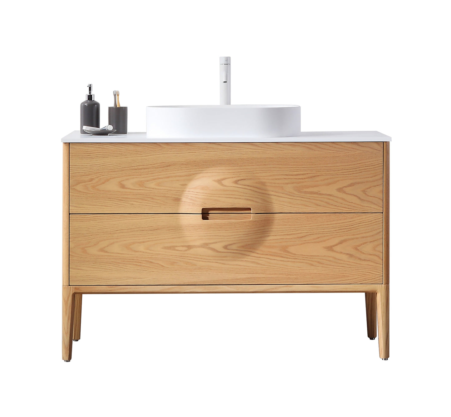 COLMAR 48” WHITEWASH OAK FREESTANDING MODERN BATHROOM VANITY