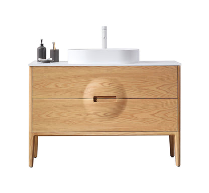 COLMAR 48” WHITEWASH OAK FREESTANDING MODERN BATHROOM VANITY