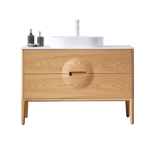 COLMAR 48” WHITEWASH OAK FREESTANDING MODERN BATHROOM VANITY