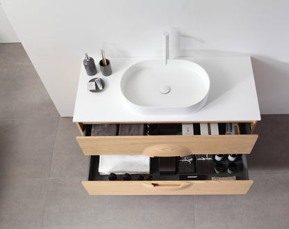 COLMAR 48” WHITEWASH OAK FREESTANDING MODERN BATHROOM VANITY