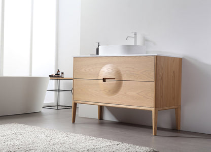 COLMAR 48” WHITEWASH OAK FREESTANDING MODERN BATHROOM VANITY