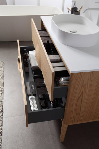 COLMAR 48” WHITEWASH OAK FREESTANDING MODERN BATHROOM VANITY