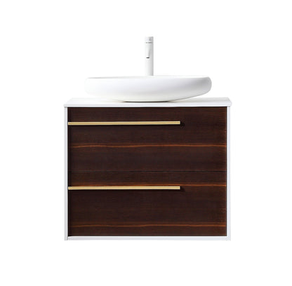GOREME 30” SMOKE GRAY OAK WALL MOUNT MODERN BATHROOM VANITY