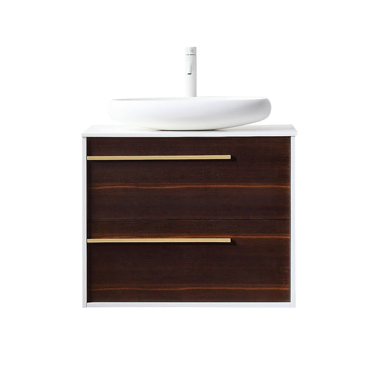 GOREME 30” SMOKE GRAY OAK WALL MOUNT MODERN BATHROOM VANITY