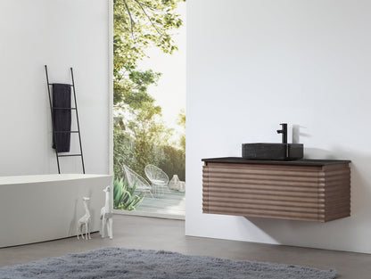 OCALA 48” CHESTNUT WALL MOUNT MODERN BATHROOM VANITY
